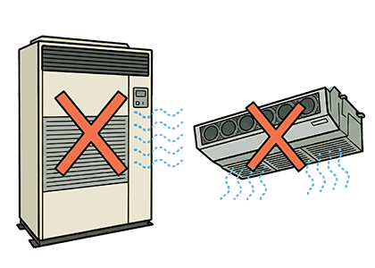 工場のエアコンが効かないイメージ